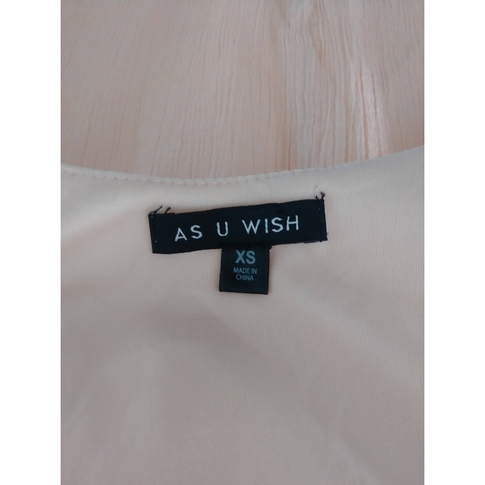 💲As U Wish ruffle elastic waist key hole dress xs - Picture 6 of 12